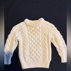 Carraig Donn Irish Toddler Cream Cable Knit Sweater